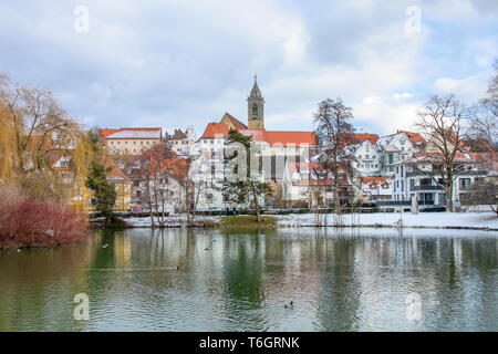 Pfullendorf mit Stadtkirche St. Jakobus Stockfoto