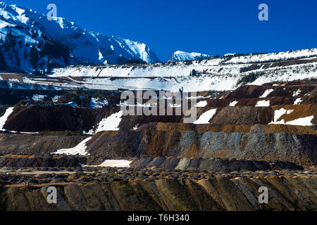 Tagebau Erzmine am Erzberg in Österreich Stockfoto