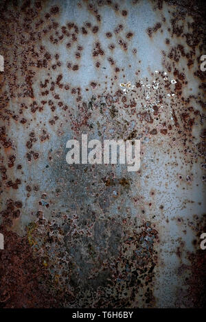 Abstrakte rost Muster auf Metall Textur Hintergrund Stockfoto