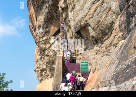 Sigiriya in der zentralen Provinz von Sri Lanka Stockfoto