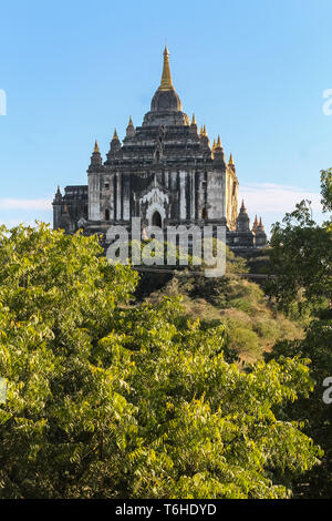 Blick auf den Tempeln, Stupas und Payas von Bagan, Myanmar Stockfoto