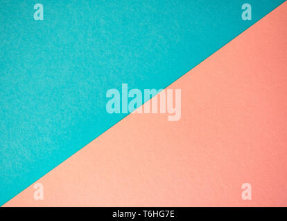 Blau und Rosa Papier Hintergrund. Flach design Stockfoto
