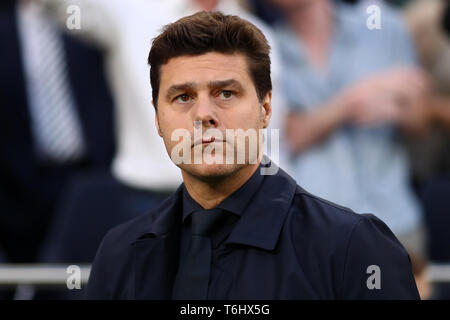 Manager von Tottenham Hotspur, Mauricio Pochettino - Tottenham Hotspur v Ajax, UEFA Champions League Halbfinale - 1 Bein, Tottenham Hotspur Stadion, L Stockfoto