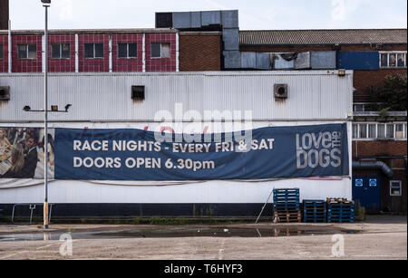 Wimbledon Greyhound Stadium, die letzte Chance zu sehen, bevor es abgerissen wurde, Stockfoto