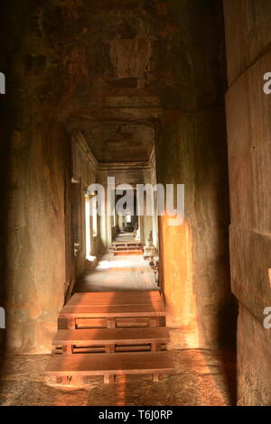 Blick von Angkor Wat in Kambodscha Stockfoto