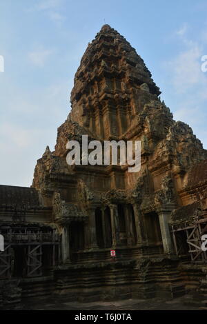 Blick von Angkor Wat in Kambodscha Stockfoto