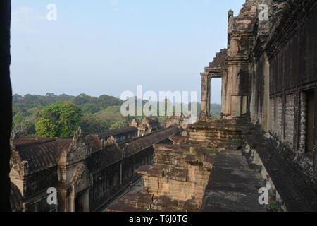 Blick von Angkor Wat in Kambodscha Stockfoto