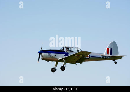 De Havilland DHC-1 Chipmunk T.10 am Flugplatz Wellesbourne, Warwickshire, Großbritannien (WK514) Stockfoto