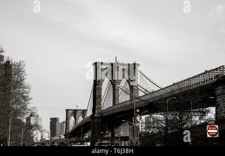 Die berühmte Brooklyn Bridge Stockfoto