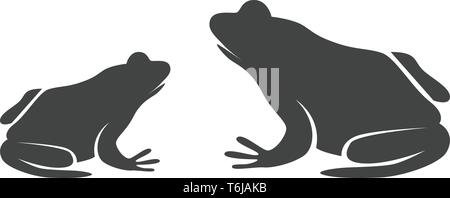 Grüner Frosch logo und Vorlage Stock Vektor