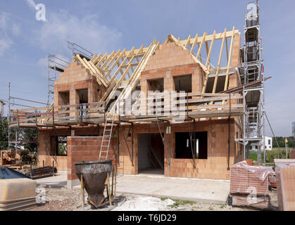 Baustelle des neuen Build Wohnhaus Stockfoto