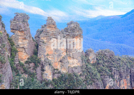 Die drei Schwestern Felsformation in den Blue Mountains Stockfoto