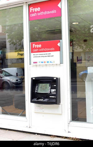 London, Großbritannien. Mai, 2019. HSBC Brexit cash point maschine "Wir sind keine Insel 'Credit: Van Quan/Alamy leben Nachrichten Stockfoto