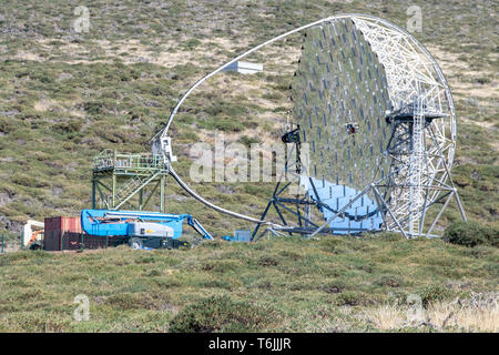 Astronomie Teleskope auf Roque de Los Muchachos, La Palma, Kanarische Inseln, Spanien Stockfoto
