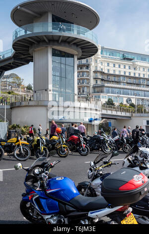 Southend Shakedown Motorrad Treffen organisiert vom Ace Café. Osterfeiertag Montag. Stockfoto