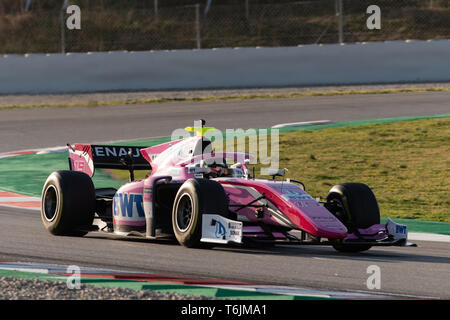 Barcelona, Spanien, Mar 5th, 2019 - anthoine Hubert aus Frankreich mit 19 BWT Arden - on track bei Tag 1 der FIA F2 2019 Vor Saisonbeginn Test am Circuit de C Stockfoto
