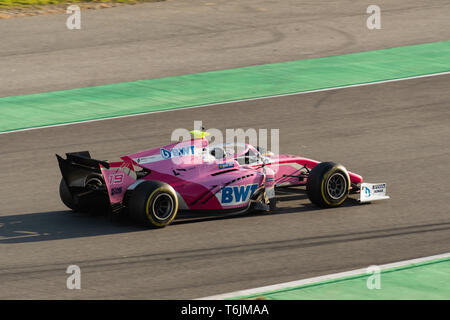 Barcelona, Spanien, Mar 5th, 2019 - anthoine Hubert aus Frankreich mit 19 BWT Arden - on track bei Tag 1 der FIA F2 2019 Vor Saisonbeginn Test am Circuit de C Stockfoto