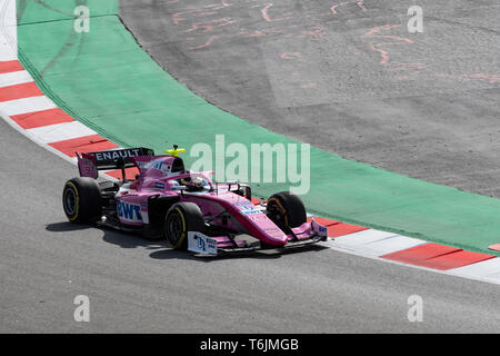 Barcelona, Spanien, Mar 5th, 2019 - anthoine Hubert aus Frankreich mit 19 BWT Arden - bei Tag 1 der FIA F2 2019 Vor Saisonbeginn Test am Circuit de Catalunya. Stockfoto