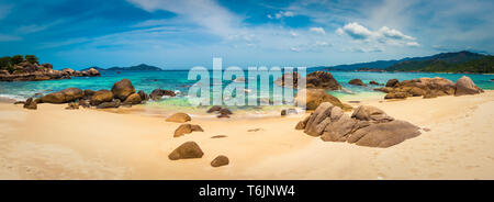 White Sand Beach. Vietnam. Panorama Stockfoto