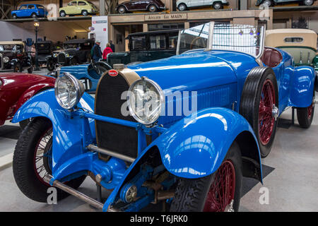 1927 Bugatti Typ 44, Französisch 8-Zylinder Linie klassisches Automobil/Oldtimer/antike Fahrzeug in der Autoworld Oldtimer Museum, Brüssel, Belgien Stockfoto