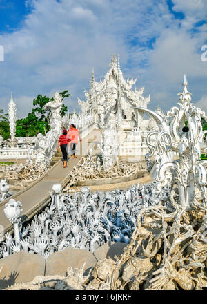 Wat Rong Khun oder weiße Tempel Stockfoto