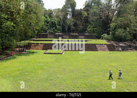 Quirigua, Guatemala - der Akropolis, Quirigua Maya-ruinen UNESCO-Weltkulturerbe, Quirigua, Guatemala Mittelamerika Stockfoto