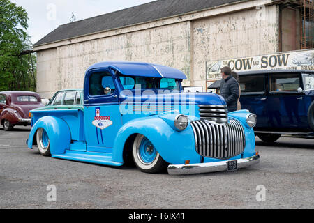 1946 Custom Chevrolet in Bicester Heritage Center 'Drive es Tag' auswählen. Bicester, Oxfordshire, England Stockfoto