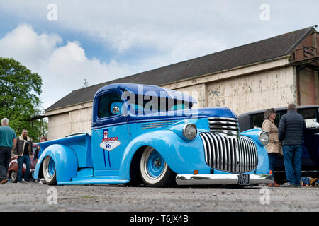 1946 Custom Chevrolet in Bicester Heritage Center 'Drive es Tag' auswählen. Bicester, Oxfordshire, England Stockfoto