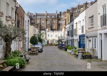 Häuser in Bathurst Mews, Hyde Park, Bayswater, London, England Stockfoto