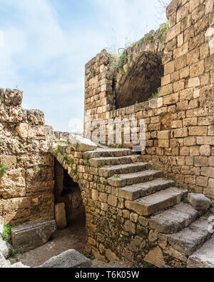 Crusader Castle, Jbeil Byblos, Libanon Stockfoto