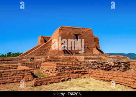 Das Pueblo Kirche in Pecos National Park, New Jersey Stockfoto