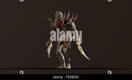 Nukleare post-Apokalypse mutant Soldat 3D-Rendering Stockfoto