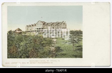 Detroit Publishing Company Ansichtskarte von Montanesca Hotel in Mount Pocono, Pennsylvania, 1902. Von der New York Public Library. () Stockfoto