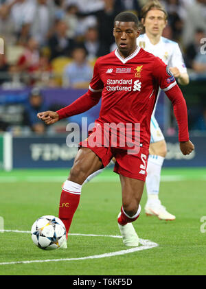 Georginio Wijnaldum von Liverpool in Aktion während der UEFA Champions League Finale 2018 gegen Real Madrid Stockfoto