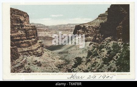 Detroit Publishing Company Ansichtskarte von Jacob's Ladder in Grand Canyon, Arizona, 1914. Von der New York Public Library. () Stockfoto