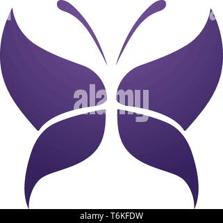 Butterfly beauty-Logo, sowie Symbol Stock Vektor
