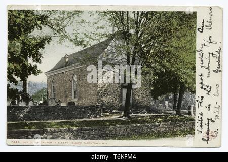 Detroit Publishing Company Ansichtskarte von Alten Holländischen Kirche in Sleepy Hollow, Tarrytown, New York, 1914. Von der New York Public Library. () Stockfoto