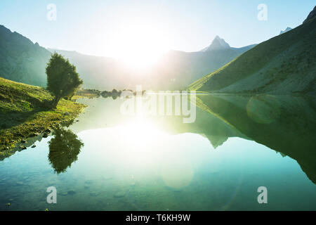 Fann Bergen See Stockfoto