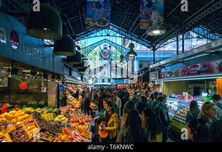 Mercado de la Boqueria. (Boqueria Markt) Barcelona, Spanien. Stockfoto