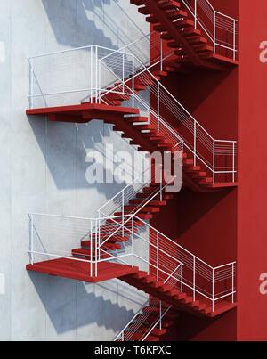 Treppe nach oben, 3d Rendering Stockfoto