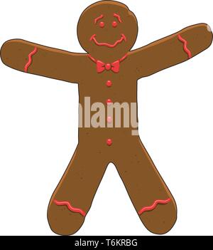 Gingerbread Man Vector Illustration Stock Vektor