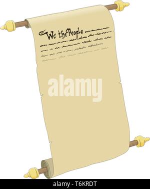 Us-Verfassung Vector Illustration Stock Vektor