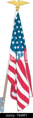 Us-Flagge Vector Illustration Stock Vektor