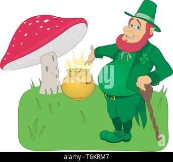 Saint Patrick's Day Cartoon Vector Illustration Stock Vektor