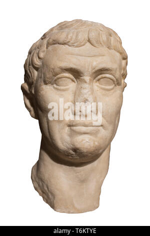 Madrid, Spanien - 11. November 2017: Büste des römischen Generals Markus Antonius im Archäologischen Nationalmuseum von Madrid Stockfoto
