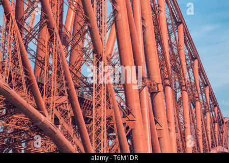 Bau detail Forth Bridge über die Firth-of-Forth in Schottland Stockfoto