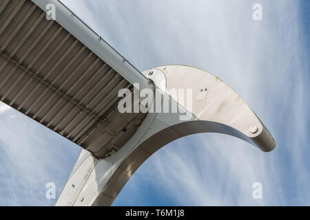 Detail Falkirk Wheel, rotierende Schiffshebewerk in Schottland Stockfoto