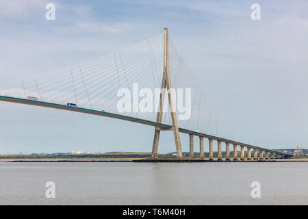 Pont de Normandie, Brücke über den Fluss Seine in Frankreich Stockfoto