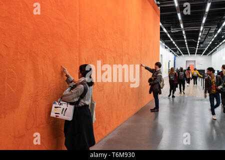 LONDON, Großbritannien - 1 April, 2019: Tate Modern in London. Galerie, Ausstellung. Stockfoto