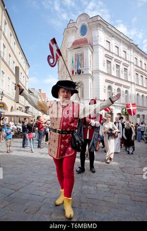 Olde Hansa Mittelalter Festival in Tallinn Stockfoto